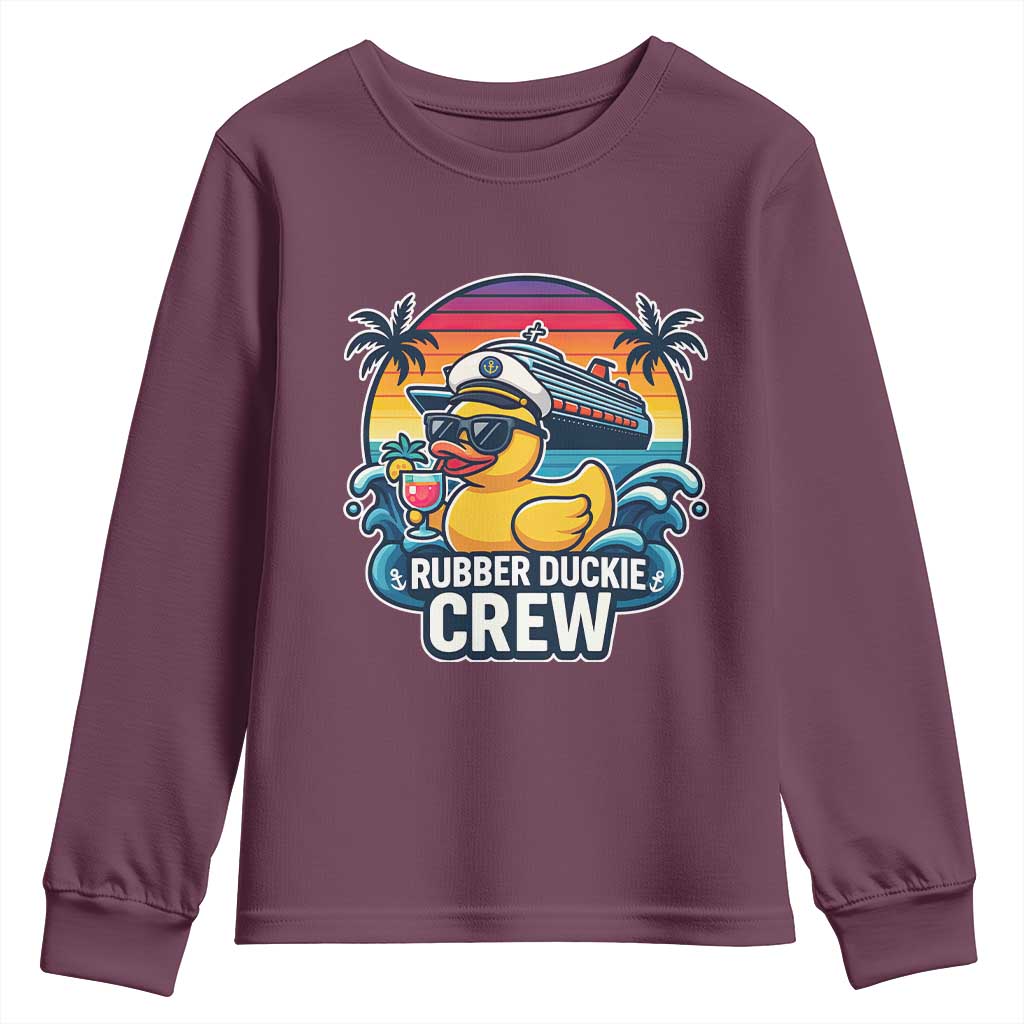 Funny Rubber Duckie Cruise Youth Sweatshirt - Wonder Print Shop