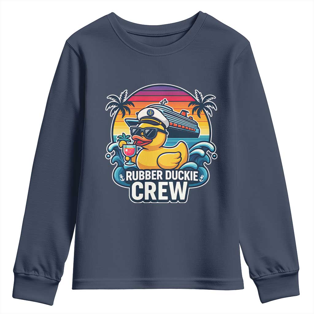 Funny Rubber Duckie Cruise Youth Sweatshirt - Wonder Print Shop