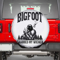 Bigfoot Grabbed My Wiener Spare Tire Cover Funny Sasquatch Camping - Wonder Print Shop
