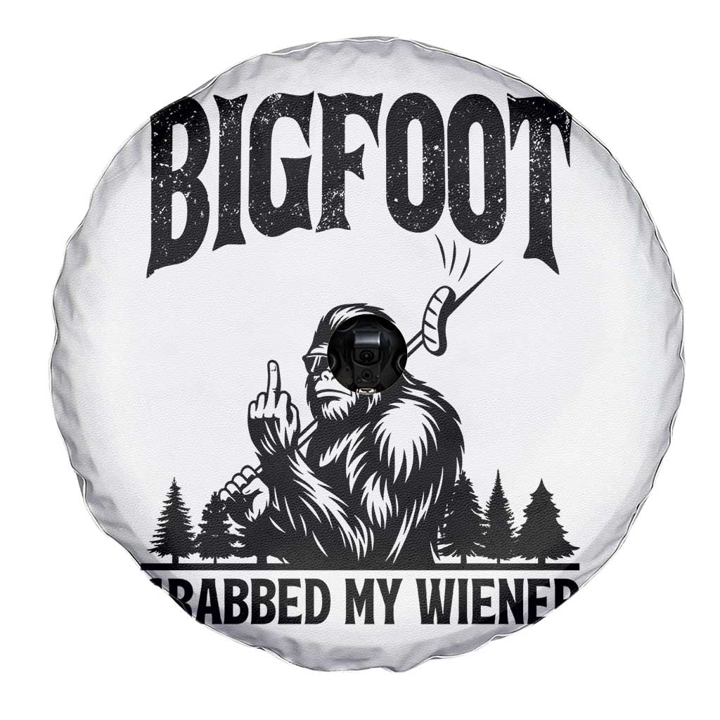Bigfoot Grabbed My Wiener Spare Tire Cover Funny Sasquatch Camping - Wonder Print Shop