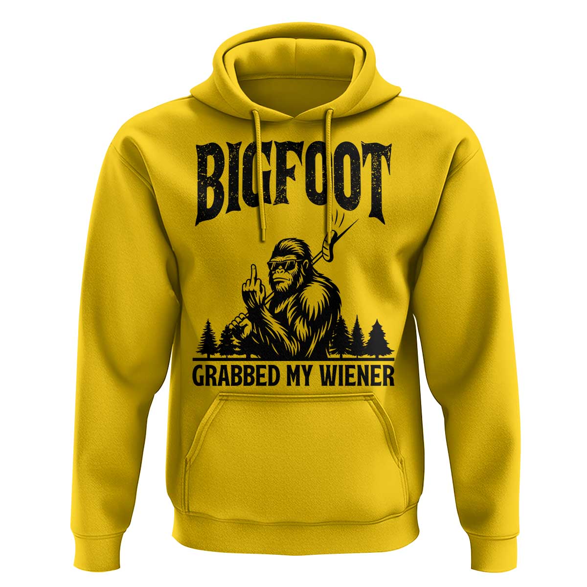 Bigfoot Grabbed My Wiener Hoodie Funny Sasquatch Camping - Wonder Print Shop