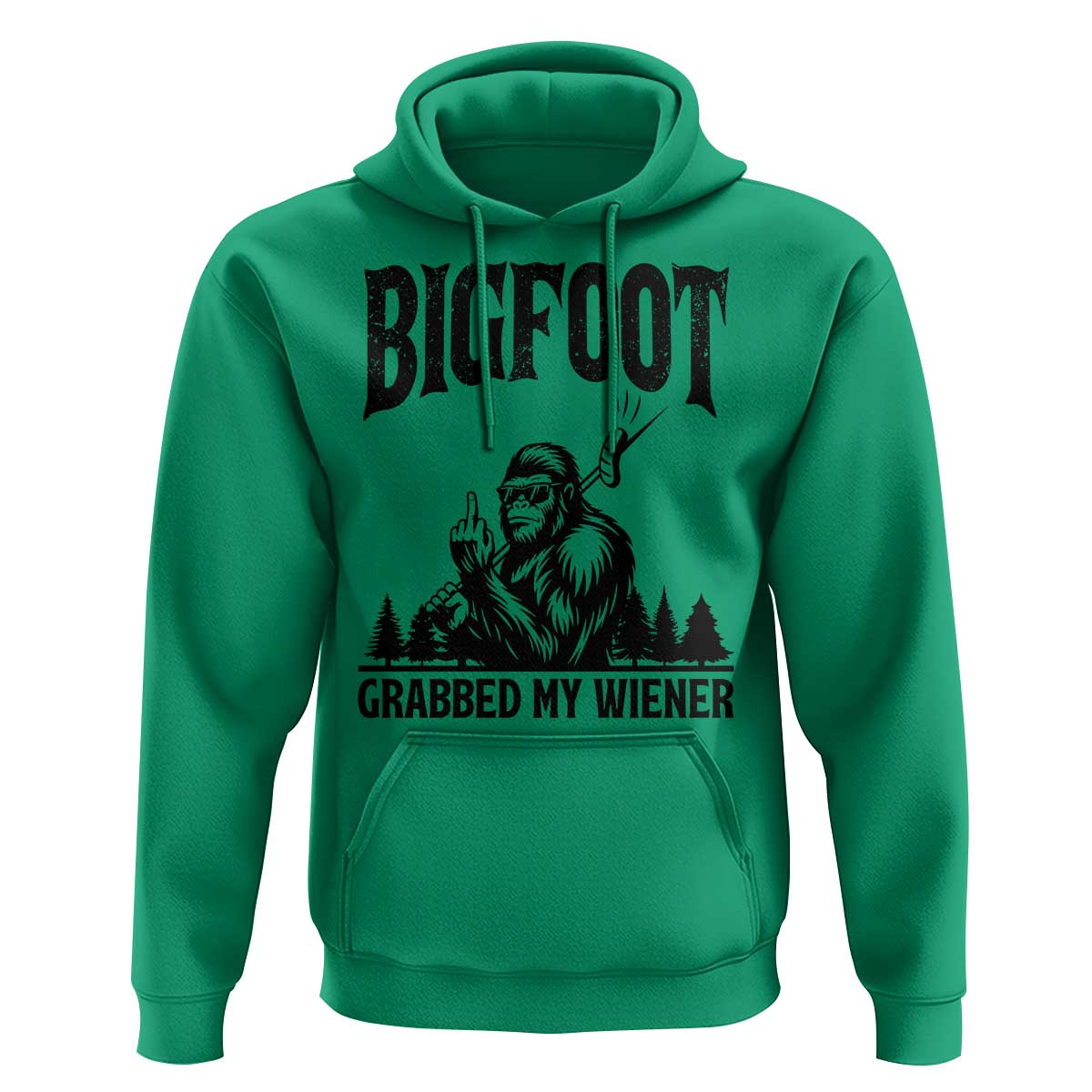 Bigfoot Grabbed My Wiener Hoodie Funny Sasquatch Camping - Wonder Print Shop