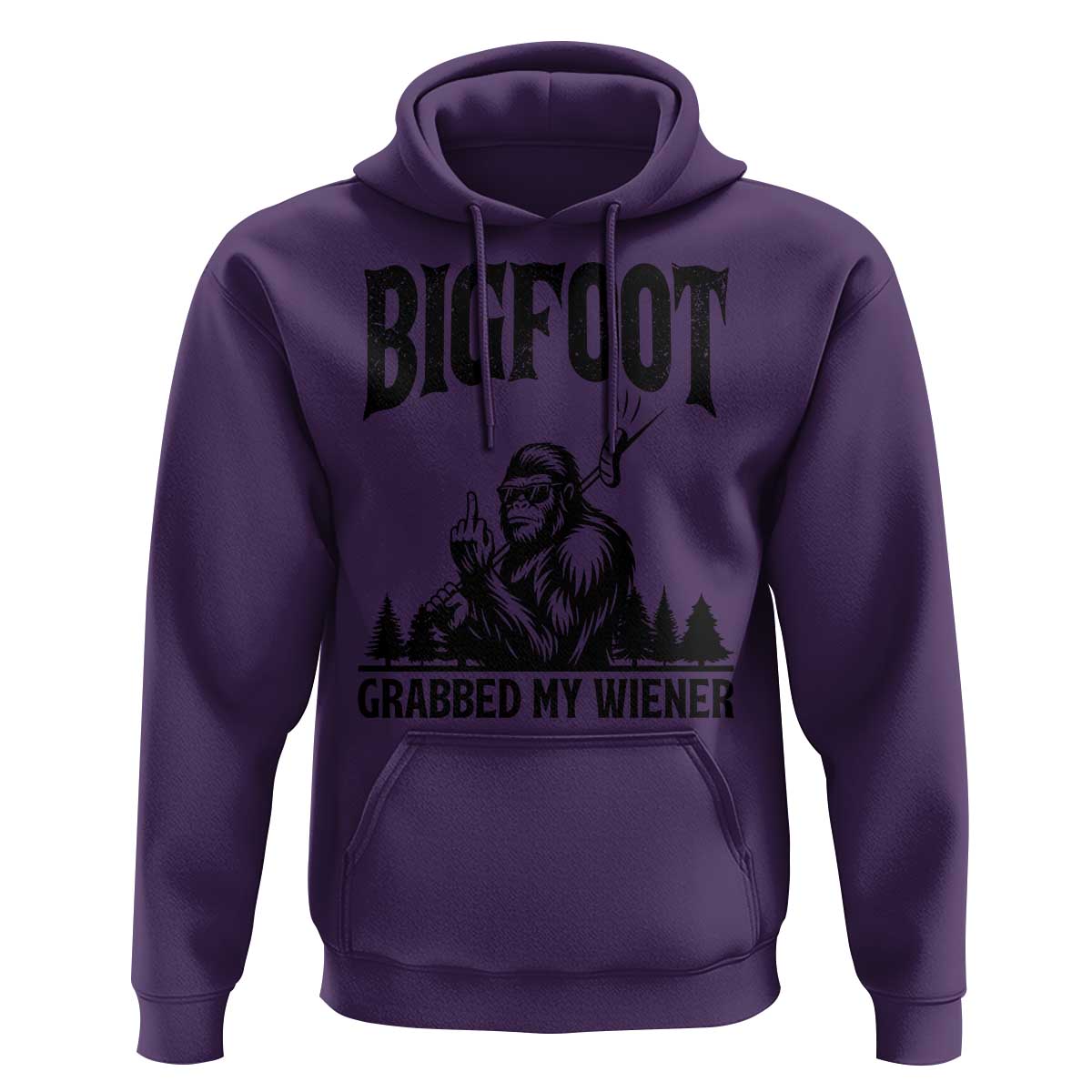 Bigfoot Grabbed My Wiener Hoodie Funny Sasquatch Camping - Wonder Print Shop