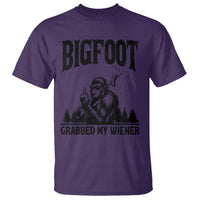 Bigfoot Grabbed My Wiener T Shirt Funny Sasquatch Camping - Wonder Print Shop