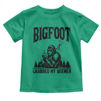 Bigfoot Grabbed My Wiener Toddler T Shirt Funny Sasquatch Camping - Wonder Print Shop