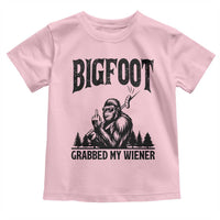 Bigfoot Grabbed My Wiener Toddler T Shirt Funny Sasquatch Camping - Wonder Print Shop