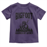 Bigfoot Grabbed My Wiener Toddler T Shirt Funny Sasquatch Camping - Wonder Print Shop