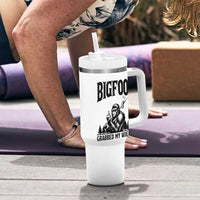 Bigfoot Grabbed My Wiener Tumbler With Handle Funny Sasquatch Camping - Wonder Print Shop