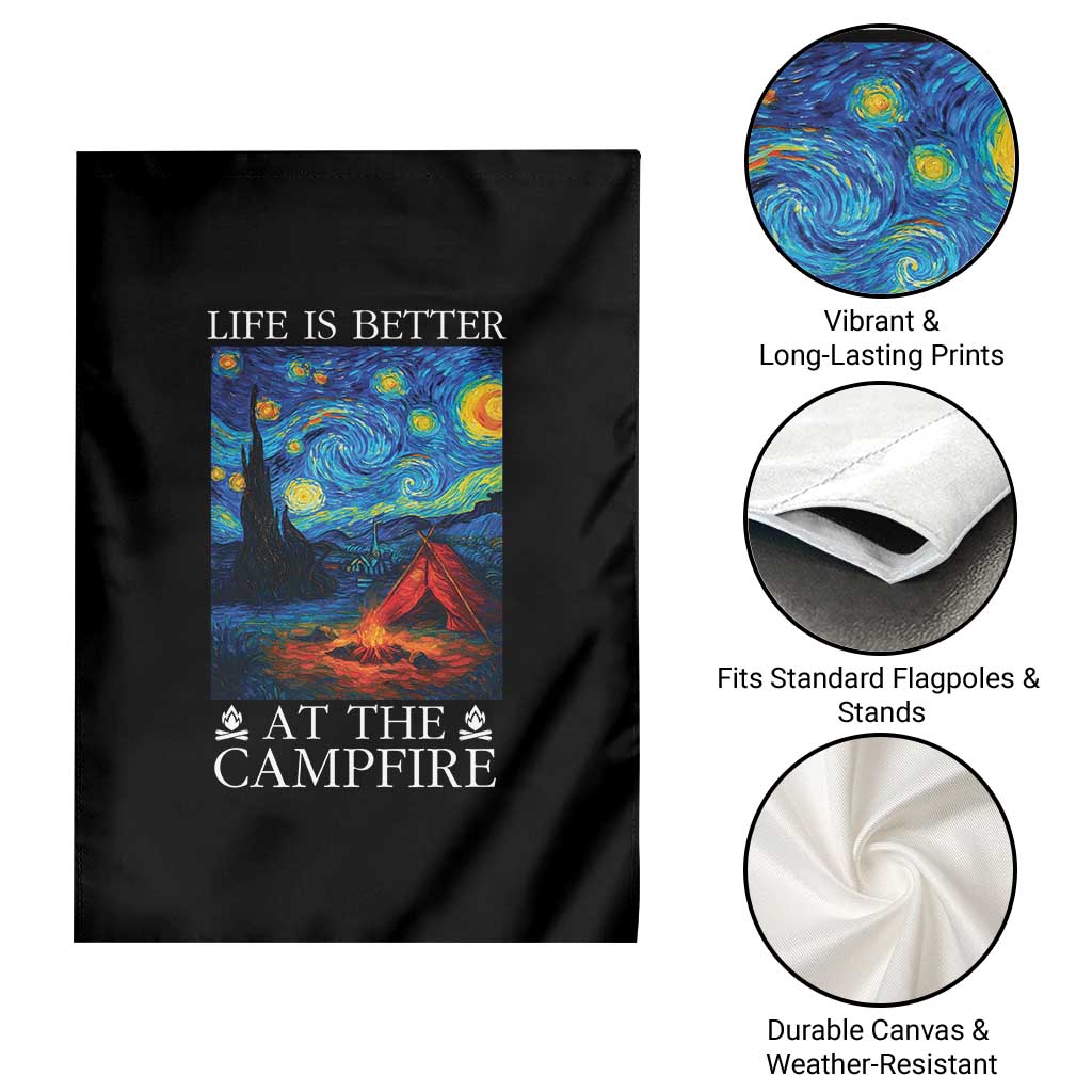 Funny Camping Garden Flag Life Is Better At The Campfire - Wonder Print Shop