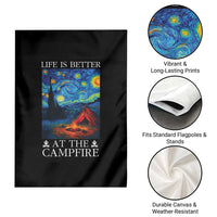 Funny Camping Garden Flag Life Is Better At The Campfire - Wonder Print Shop