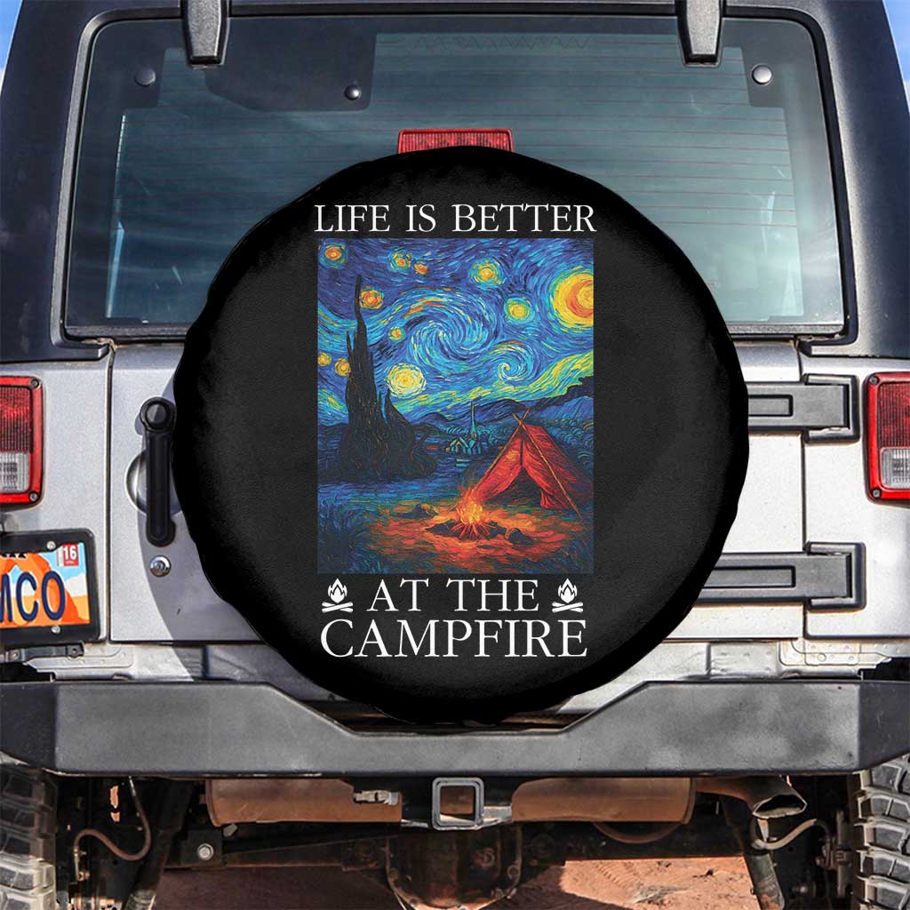 Funny Camping Spare Tire Cover Life Is Better At The Campfire - Wonder Print Shop