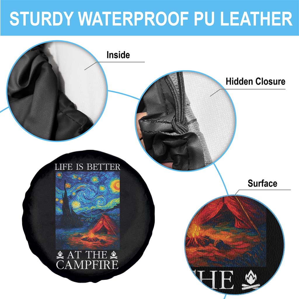 Funny Camping Spare Tire Cover Life Is Better At The Campfire - Wonder Print Shop