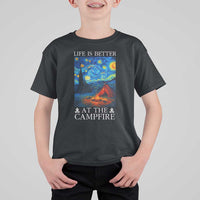 Funny Camping T Shirt For Kid Life Is Better At The Campfire - Wonder Print Shop
