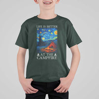 Funny Camping T Shirt For Kid Life Is Better At The Campfire - Wonder Print Shop