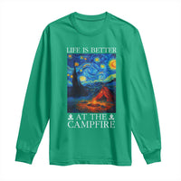 Funny Camping Long Sleeve Shirt Life Is Better At The Campfire - Wonder Print Shop