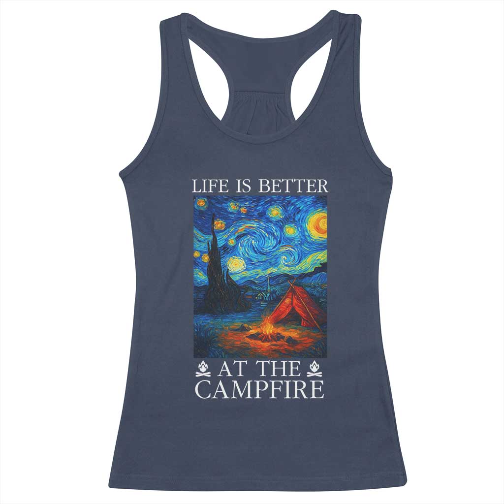 Funny Camping Racerback Tank Top Life Is Better At The Campfire - Wonder Print Shop