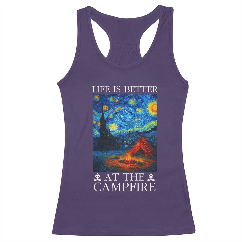 Funny Camping Racerback Tank Top Life Is Better At The Campfire - Wonder Print Shop