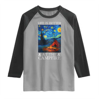 Funny Camping Raglan Shirt Life Is Better At The Campfire - Wonder Print Shop