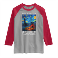 Funny Camping Raglan Shirt Life Is Better At The Campfire - Wonder Print Shop