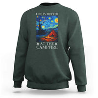 Funny Camping Sweatshirt Life Is Better At The Campfire - Wonder Print Shop