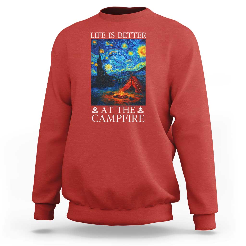 Funny Camping Sweatshirt Life Is Better At The Campfire - Wonder Print Shop