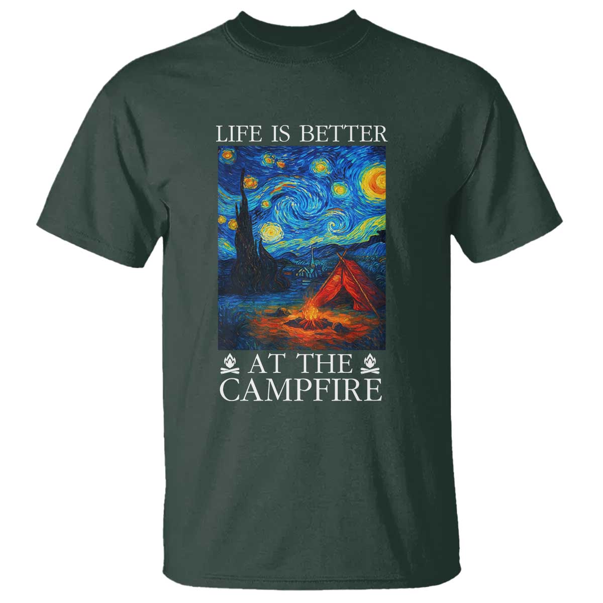 Funny Camping T Shirt Life Is Better At The Campfire - Wonder Print Shop