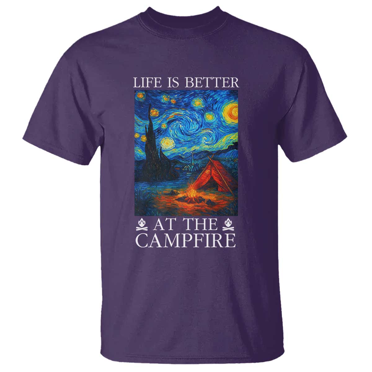 Funny Camping T Shirt Life Is Better At The Campfire - Wonder Print Shop