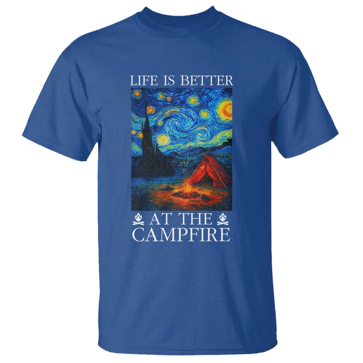 Funny Camping T Shirt Life Is Better At The Campfire - Wonder Print Shop