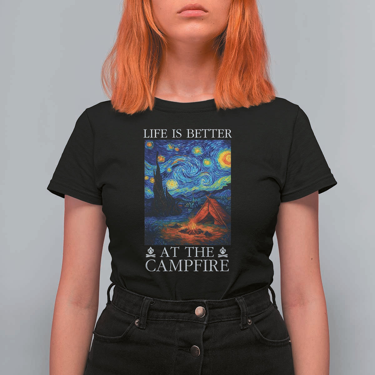 Funny Camping T Shirt For Women Life Is Better At The Campfire - Wonder Print Shop