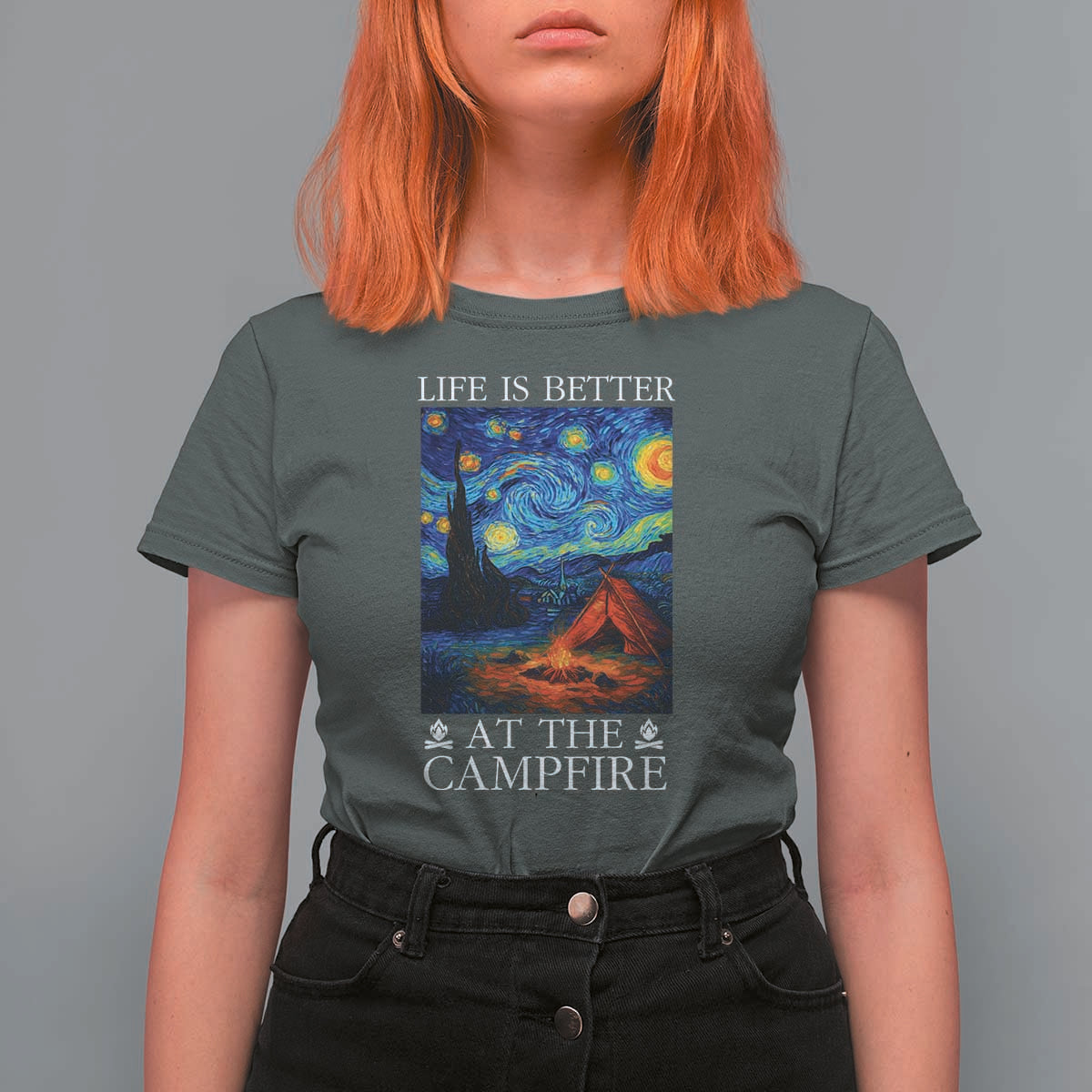 Funny Camping T Shirt For Women Life Is Better At The Campfire - Wonder Print Shop