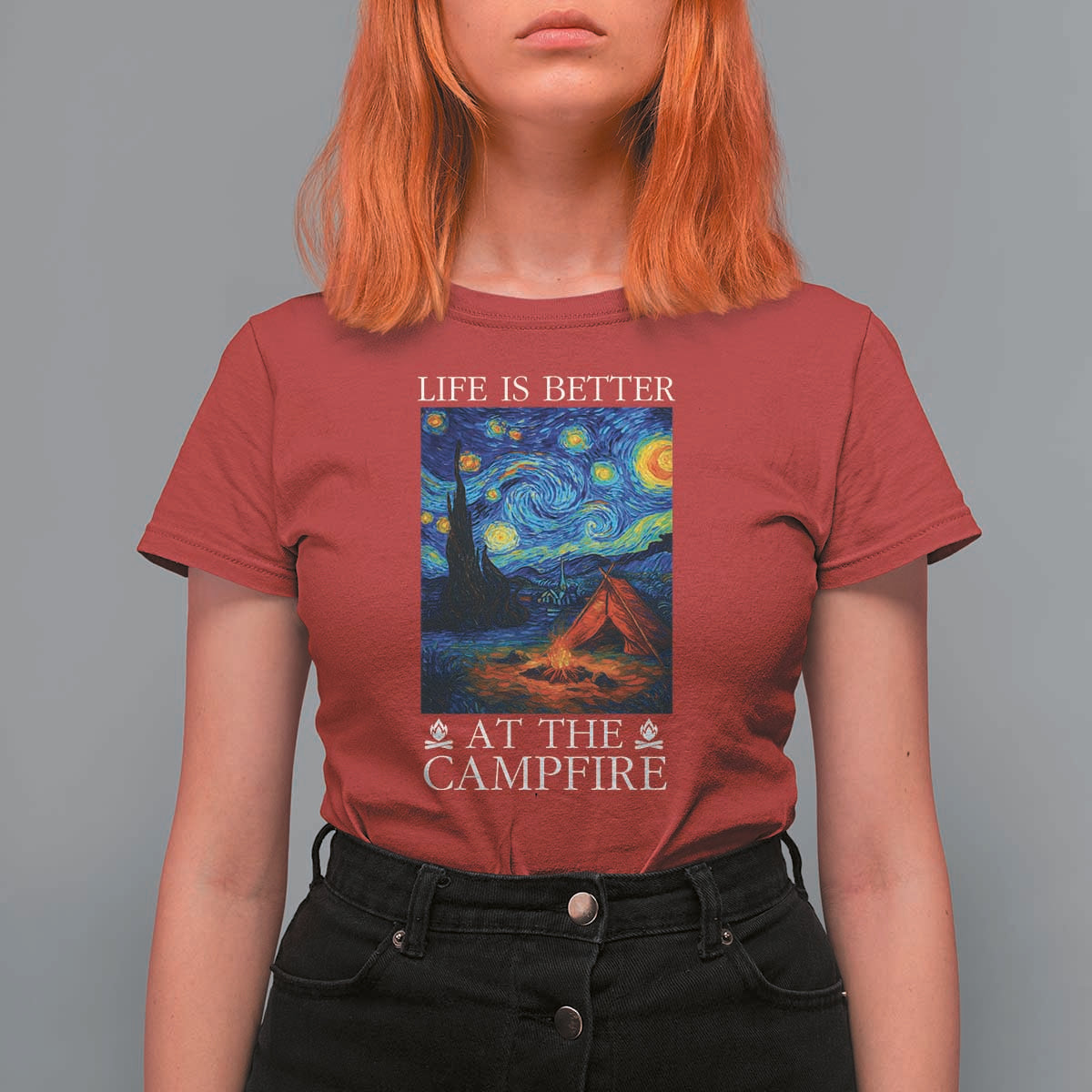 Funny Camping T Shirt For Women Life Is Better At The Campfire - Wonder Print Shop