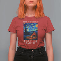 Funny Camping T Shirt For Women Life Is Better At The Campfire - Wonder Print Shop