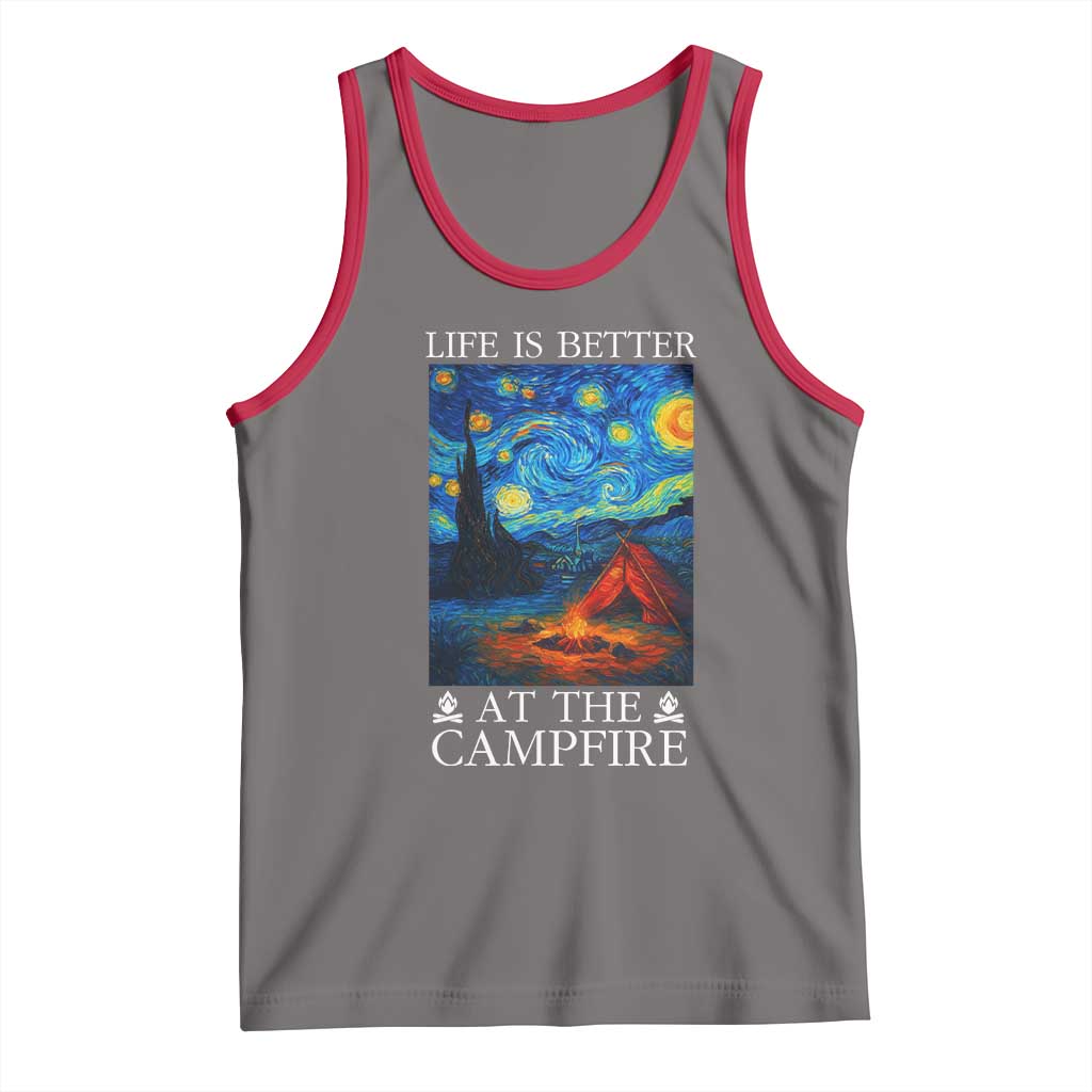 Funny Camping Tank Top Life Is Better At The Campfire - Wonder Print Shop