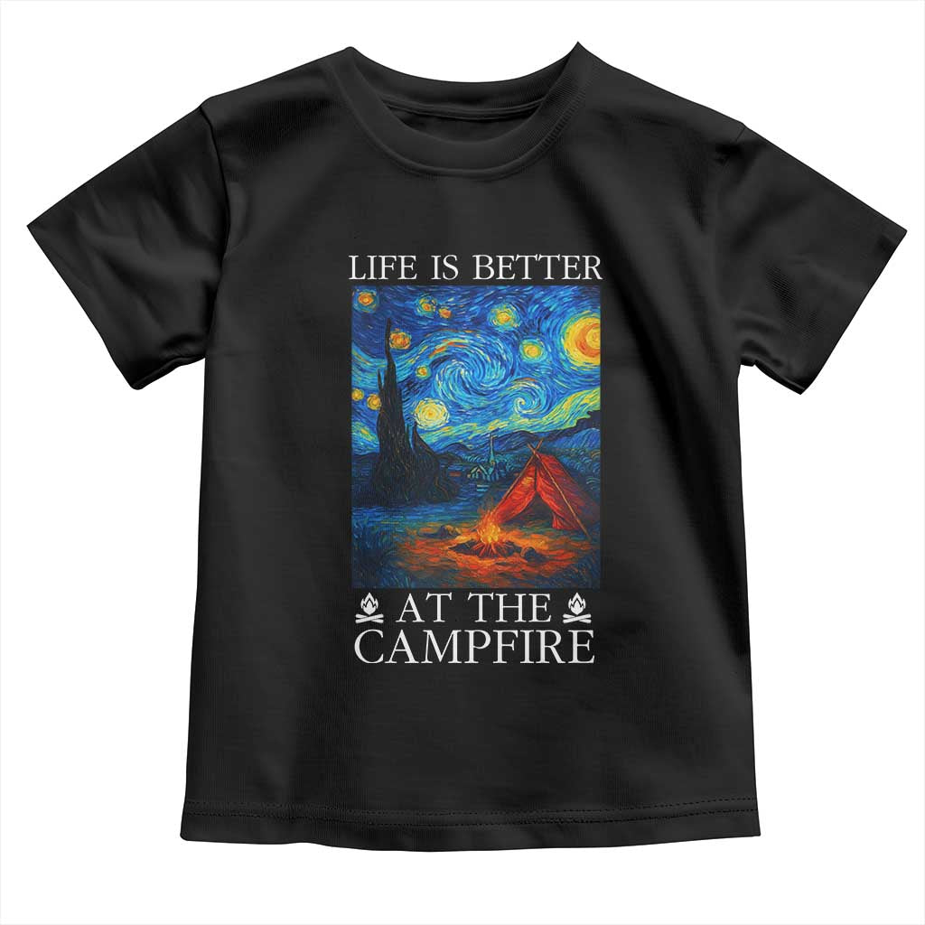 Funny Camping Toddler T Shirt Life Is Better At The Campfire - Wonder Print Shop