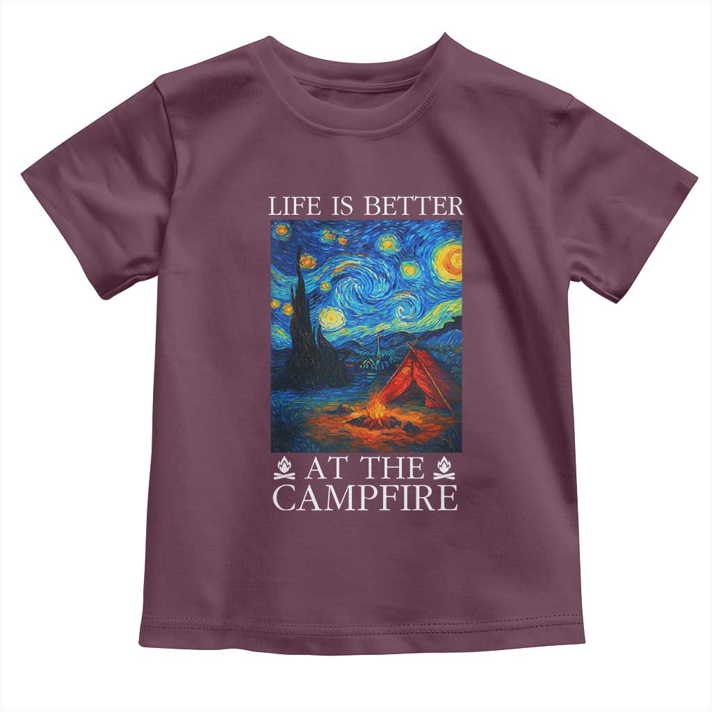 Funny Camping Toddler T Shirt Life Is Better At The Campfire - Wonder Print Shop