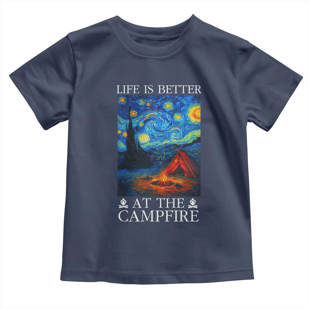 Funny Camping Toddler T Shirt Life Is Better At The Campfire - Wonder Print Shop