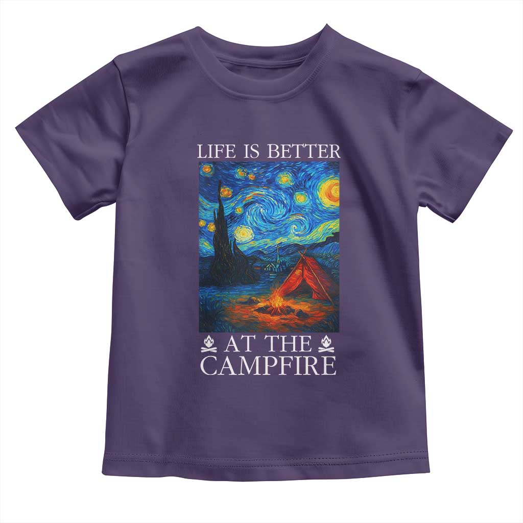 Funny Camping Toddler T Shirt Life Is Better At The Campfire - Wonder Print Shop