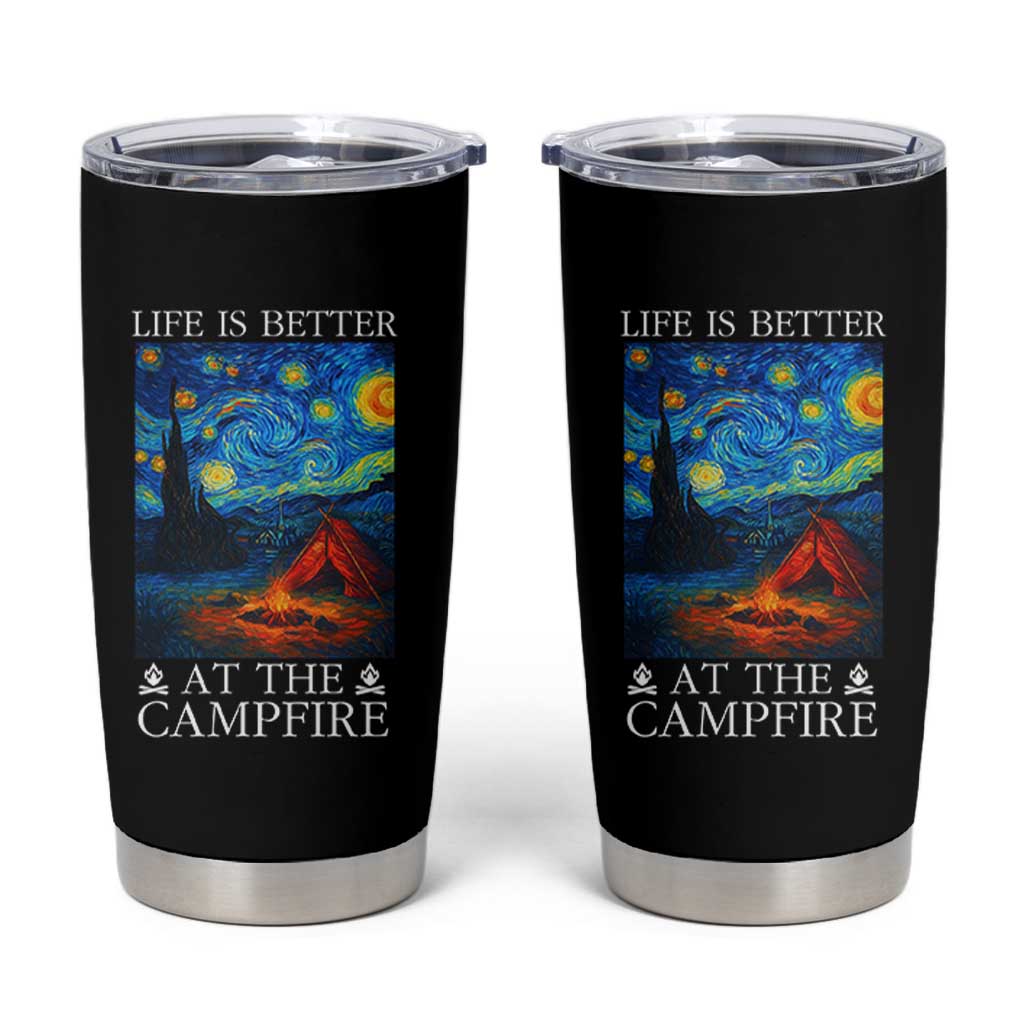 Funny Camping Tumbler Cup Life Is Better At The Campfire - Wonder Print Shop