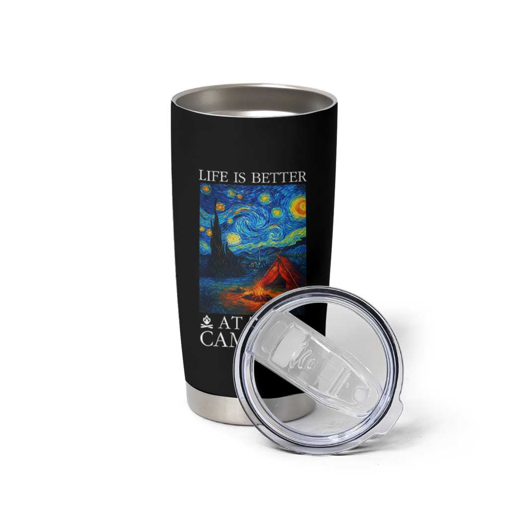 Funny Camping Tumbler Cup Life Is Better At The Campfire - Wonder Print Shop