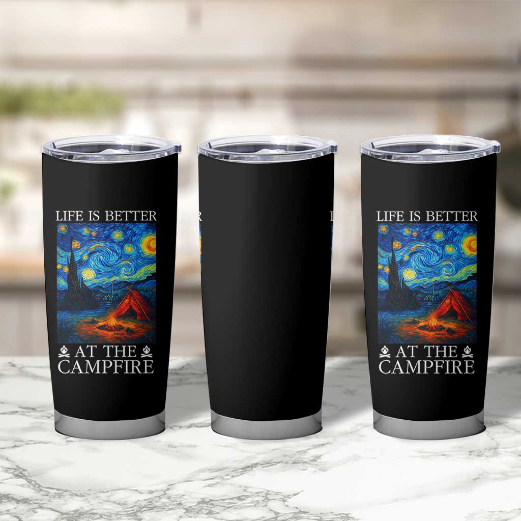 Funny Camping Tumbler Cup Life Is Better At The Campfire - Wonder Print Shop