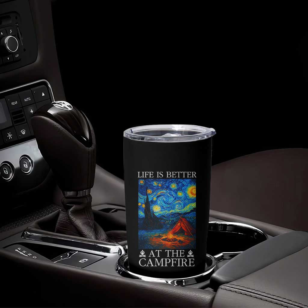 Funny Camping Tumbler Cup Life Is Better At The Campfire - Wonder Print Shop