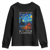 Funny Camping Youth Sweatshirt Life Is Better At The Campfire - Wonder Print Shop