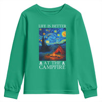 Funny Camping Youth Sweatshirt Life Is Better At The Campfire - Wonder Print Shop