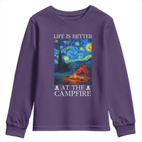 Funny Camping Youth Sweatshirt Life Is Better At The Campfire - Wonder Print Shop