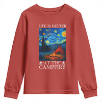Funny Camping Youth Sweatshirt Life Is Better At The Campfire - Wonder Print Shop