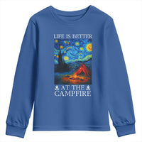 Funny Camping Youth Sweatshirt Life Is Better At The Campfire - Wonder Print Shop