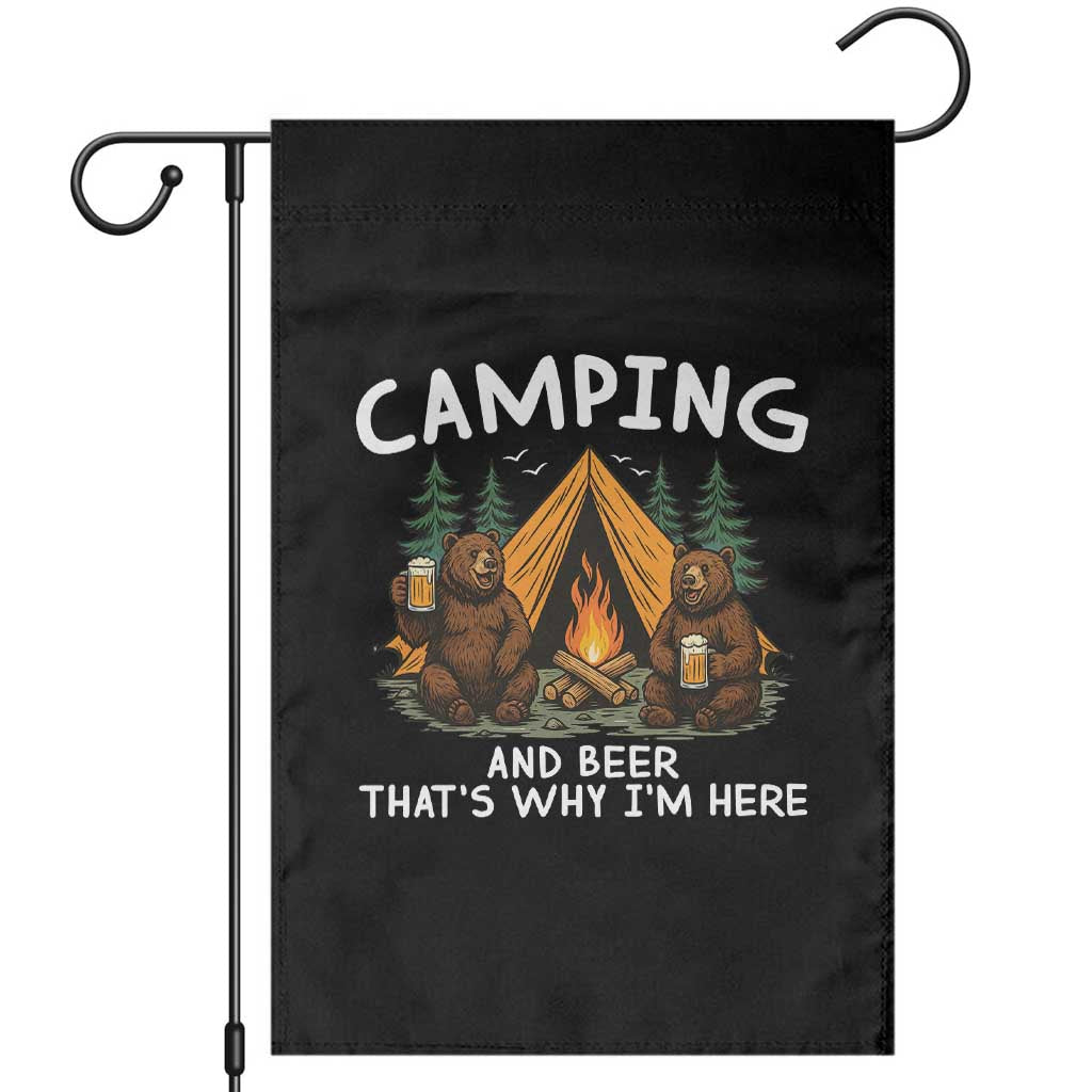 Funny Camping Beer Garden Flag Bear Drinking Lover Gift - Wonder Print Shop
