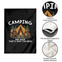 Funny Camping Beer Garden Flag Bear Drinking Lover Gift - Wonder Print Shop
