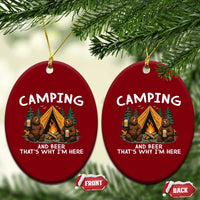 Funny Camping Beer Ceramic Ornament Bear Drinking Lover Gift - Wonder Print Shop
