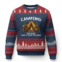 Funny Camping Beer Ugly Christmas Sweater Bear Drinking Lover Gift - Wonder Print Shop
